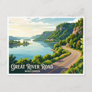 Great River Road Prairie du Chien Postkarte