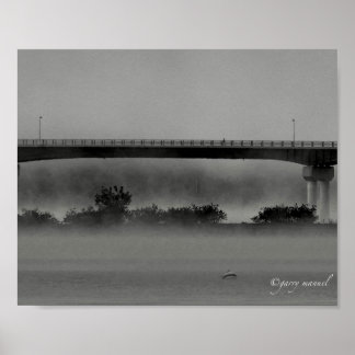 Great Sacandaga Batchellerville Bridge im Nebel Poster