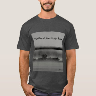 Great Sacandaga Batchellerville Bridge im Nebel T-Shirt