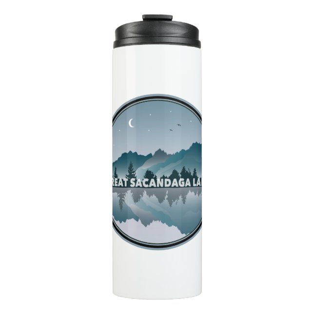 Great Sacandaga Lake New York Reflektion Thermosbecher (Vorderseite)