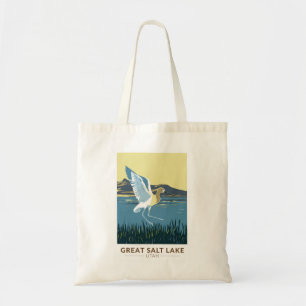Great Salt Lake Amerikanischer Avocet Reise Kunst Tragetasche