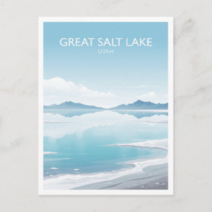 Great Salt Lake — Spiegelglatte Salzpfannen Utah Postkarte
