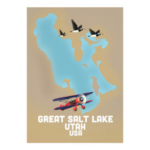 Great Salt Lake, Utah Reiseplakat Fotodruck