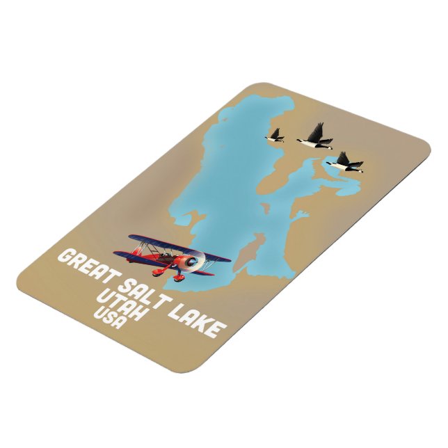 Great Salt Lake, Utah Travel Poster Magnet (Linke Seite)