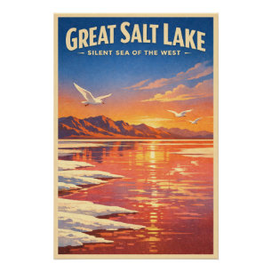 Great Salt Lake, Utah, USA, in klassischer Manier Poster