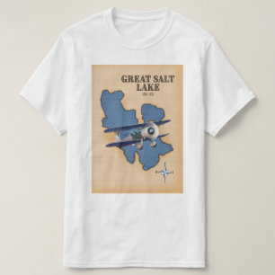 Great Salt Lake Utah Vintage Styleskarte T-Shirt