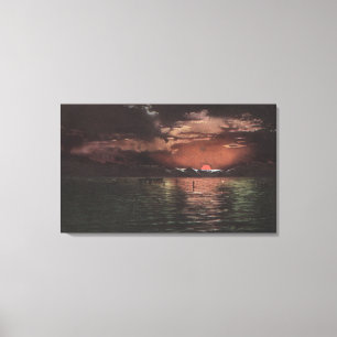 Great Salt Lake, UTSunset Szene auf See-Ansicht Leinwanddruck