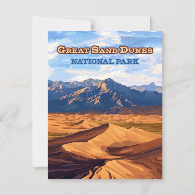 Great Sand Dunes National Park Colorado Card (Vorderseite)