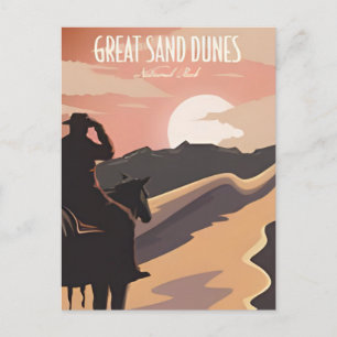 Great Sand Dunes National Park Colorado Vintage au Postkarte