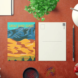 Great Sand Dunes National Park Colorado Vintage au Postkarte