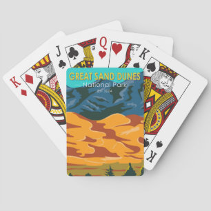 Great Sand Dunes National Park Colorado Vintage Spielkarten