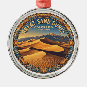 Great Sand Dunes National Park Mosca Colorado Ornament Aus Metall
