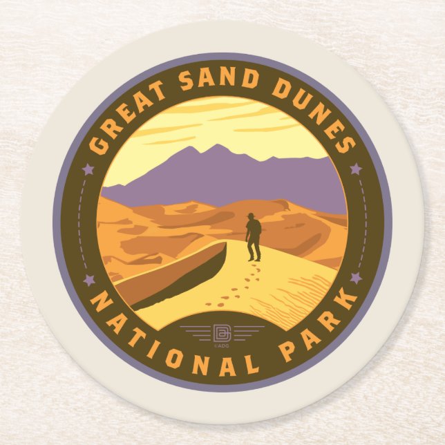 Great Sand Dunes National Park Runder Pappuntersetzer (Vorderseite)