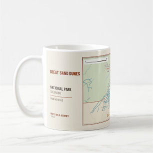Great Sand Dunes National Park Trail Map Becher Kaffeetasse