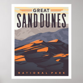 Great Sand Dunes National Park Travel Poster Print