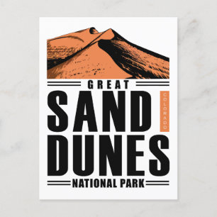 Great Sand Dunes Nationalpark Colorado Einladungspostkarte