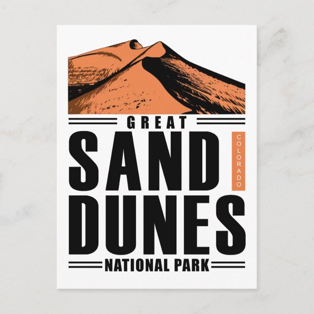 Great Sand Dunes Nationalpark Colorado Einladungspostkarte (Vorderseite)