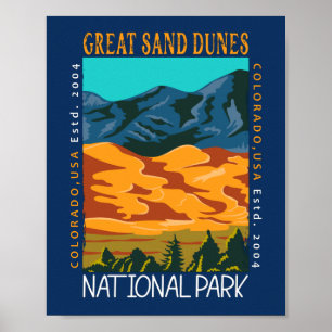 Great Sand Dunes Nationalpark Colorado gestört Poster