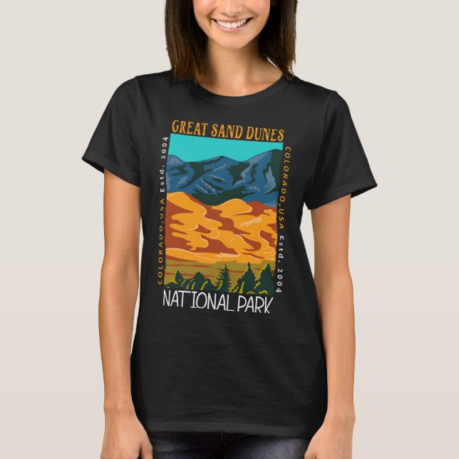Great Sand Dunes Nationalpark Colorado gestört T-Shirt (Vorderseite)