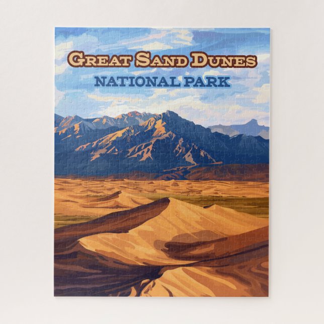 Great Sand Dunes Nationalpark Colorado Puzzle (Vertikal)