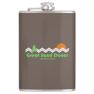 Great Sand Dunes Nationalpark Retro Flachmann