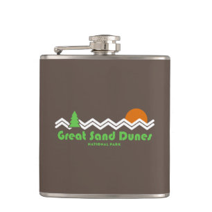 Great Sand Dunes Nationalpark Retro Flachmann