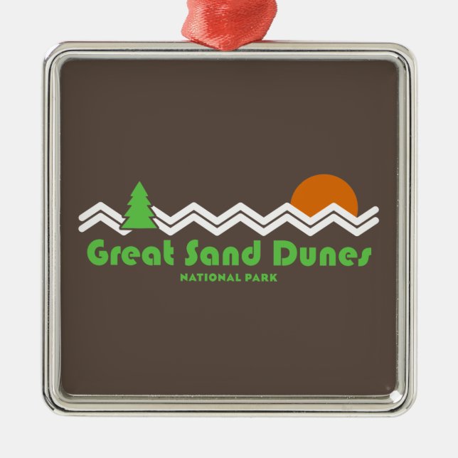 Great Sand Dunes Nationalpark Retro Ornament Aus Metall (Vorne)