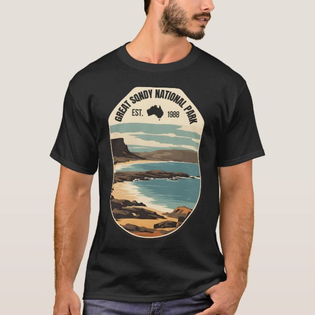 Great Sandy � der endlose Horizont Australiens T-Shirt (Vorderseite)