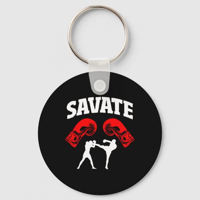 Great Savary Boxing Design Kick Mixed Martial Arts Schlüsselanhänger (Vorderseite)