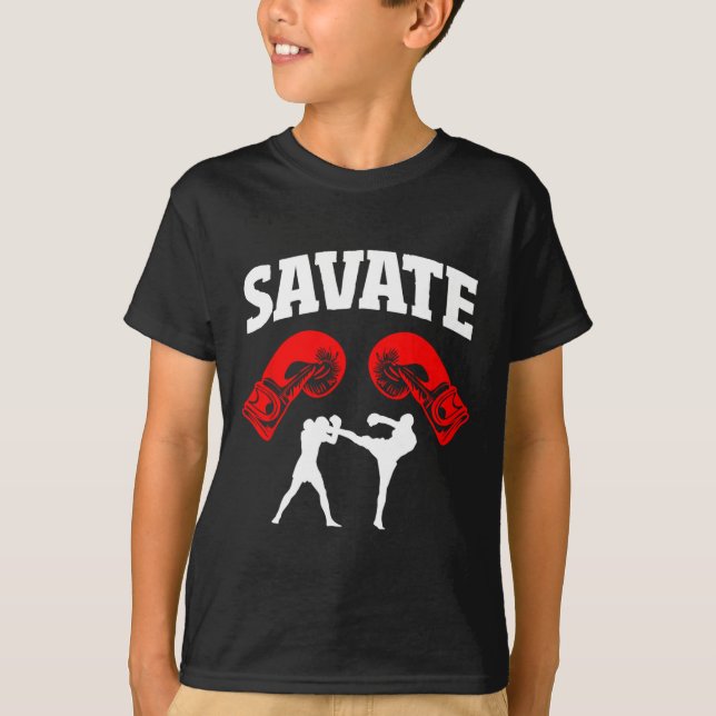 Great Savary Boxing Design Kick Mixed Martial Arts T-Shirt (Vorderseite)