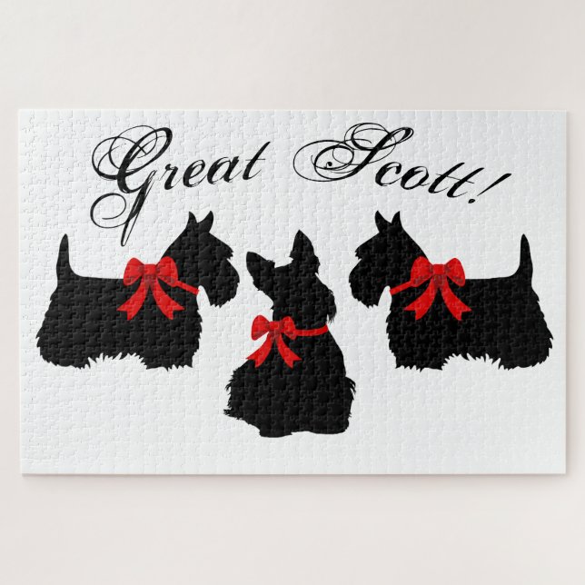 "Great Scott!", Scottish Terrier dog/Scotland dog Puzzle (Horizontal)