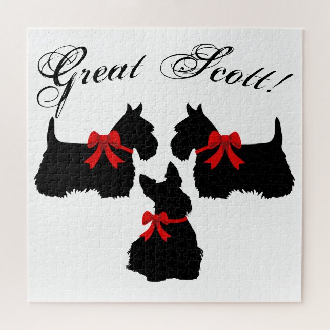 "Great Scott!", Scottish Terrier dog/Scotland dog Puzzle (Horizontal)