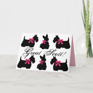 "Great Scott!", Scottish Terrier, Es ist ein Mädch Karte