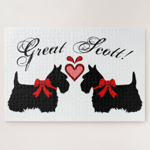 "Great Scott!", Scottish Terrier Hund/Red Herz Puzzle