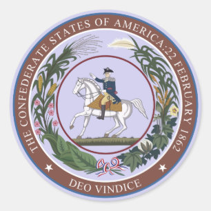 GREAT SEAL of the CONFEDERACY Runder Aufkleber