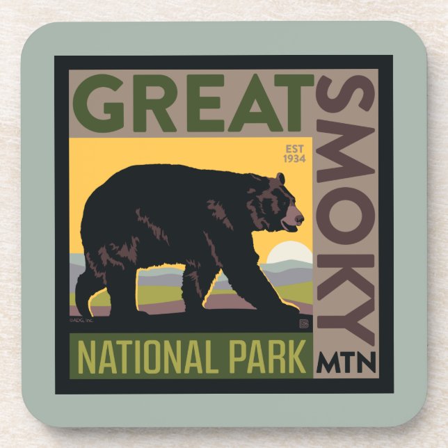 Great Smoky Mountain National Park| Bear Getränkeuntersetzer (Vorderseite)