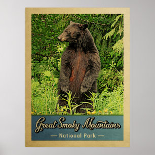 Great Smoky Mountains National Park Bären Poster