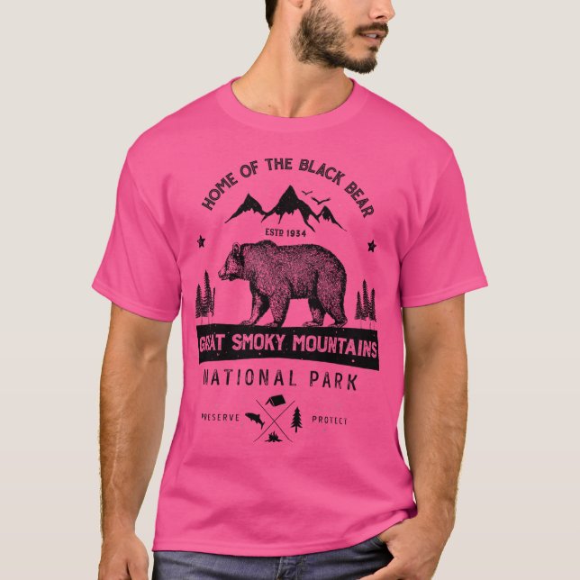 Great Smoky Mountains National Park Bear T Shirt V (Vorderseite)