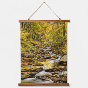 Great Smoky Mountains National Park. Big Creek Wandteppich Mit Holzrahmen