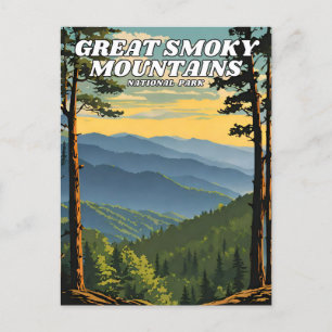 Great Smoky Mountains National Park Illustration Postkarte