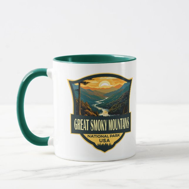 Great Smoky Mountains National Park Illustration Tasse (Links)