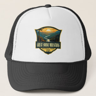 Great Smoky Mountains National Park Illustration Truckerkappe