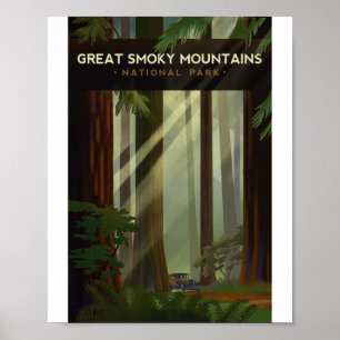 Great Smoky Mountains National Park Litho Kunstwer Poster