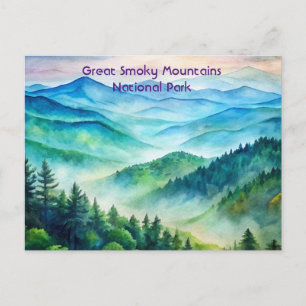 Great Smoky Mountains National Park Malerei Postkarte
