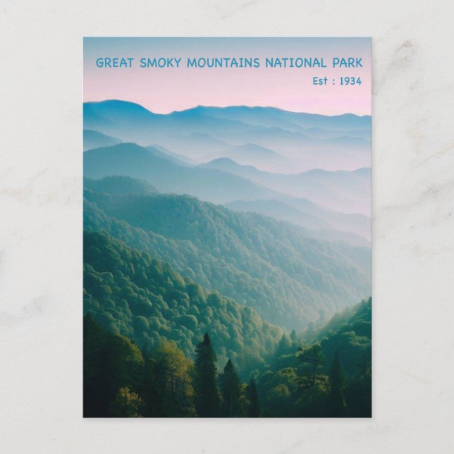 Great Smoky Mountains National Park Postkarte (Vorderseite)
