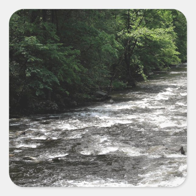 Great Smoky Mountains National Park Quadratischer Aufkleber (Vorderseite)