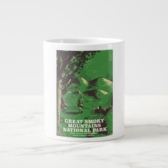 Great Smoky Mountains National Park Reiseplakat Jumbo-Tasse (Vorderseite)