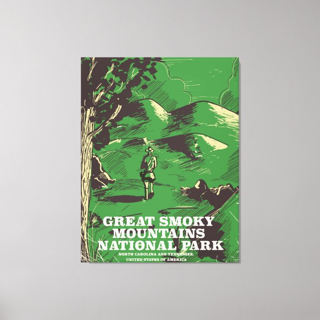Great Smoky Mountains National Park Reiseplakat Leinwanddruck (Vorderseite)