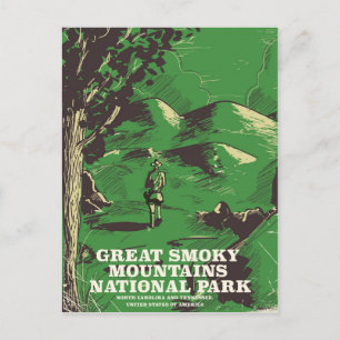Great Smoky Mountains National Park Reiseplakat Postkarte