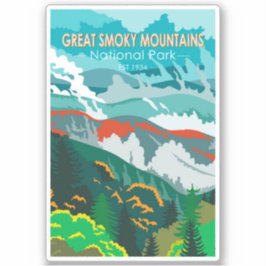 Great Smoky Mountains National Park Retro Aufkleber